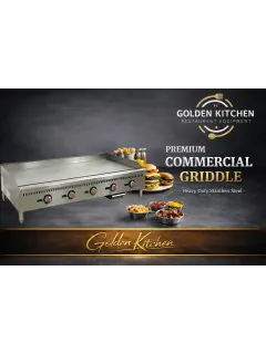جريل كروم 1.51سم نظام امريكي - Medium Stainless Steel 5 Head Gas Griddle